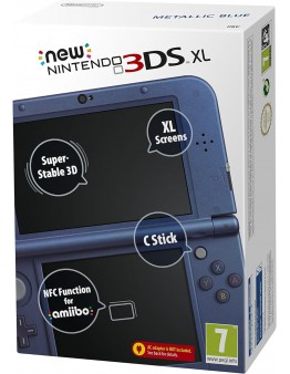 Obnovljen Nintendo New 3DS XL Metallic Blue 128GB + Luma3DS odklep + 2 leti garancije