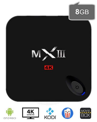 MX3 (MX-III) Smart 4K TV Box Mini PC, Quad Core CPU, 2GB RAM, 8GB ROM