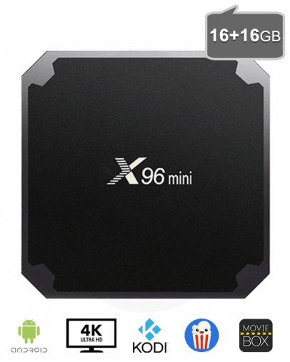 X96 Mini Android 7.1 Smart 4K TV Box, Amlogic Amlogic S905, Mini PC, 16GB + MicroSD 16GB