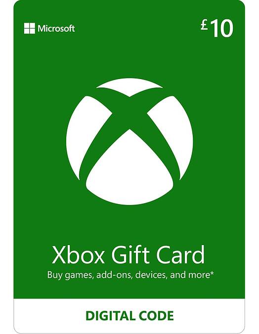 Microsoft darilna kartica za 10 GBP za Xbox in računalnik - koda na papirju