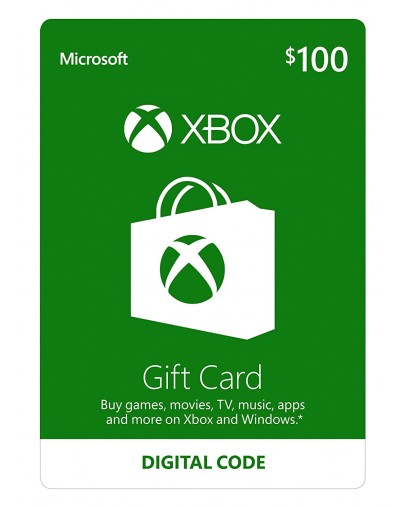 Microsoft Xbox predplačniška kartica 100 USD (Xbox Live Gift Card)