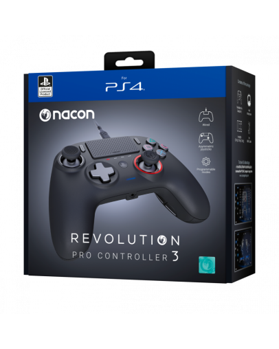 Rabljeno - NACON Revolution Pro V3 kontroler, črn (PS4)