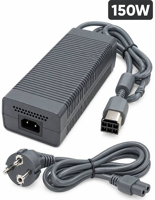 Obnovljen Xbox 360 napajalnik 150W + 2 leti garancije