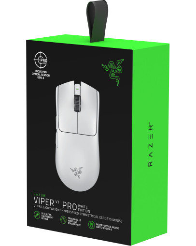 Razer Viper V3 Pro brezžična miška bele barve