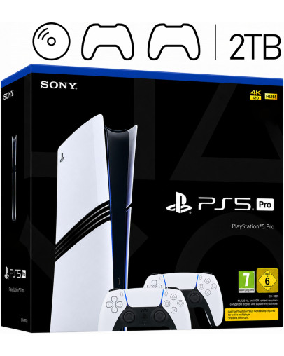 Sony PlayStation 5 Pro 2TB BluRay z dvema kontrolerjema