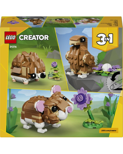 LEGO Creator 3 v 1 Prisrčen hrček s cvetom številka 31376