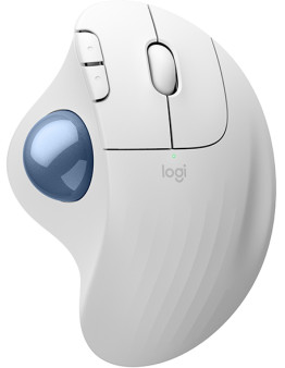 Logitech ERGO M575 S bela brezžična trackball miška