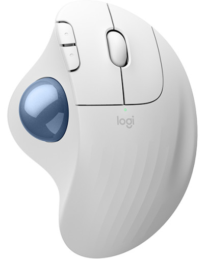 Logitech ERGO M575 S bela brezžična trackball miška