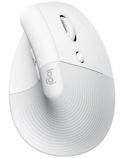 Logitech Lift for Mac bela brezžična ergonomska vertikalna miška