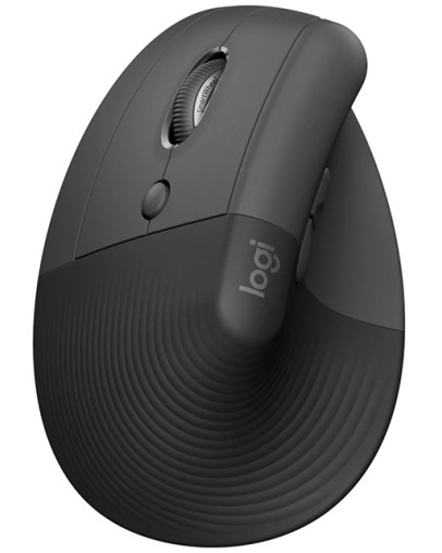 Logitech Lift Left grafitna brezžična ergonomska vertikalna miška za levičarje