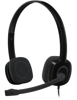 Logitech H151 črne žične slušalke