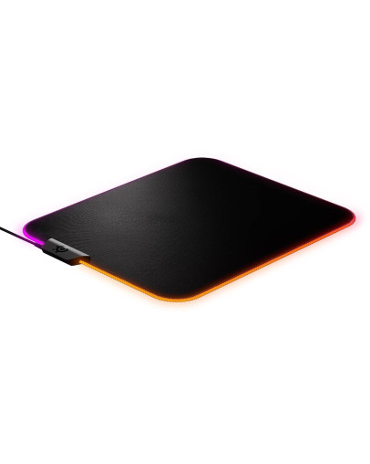 SteelSeries QcK Prism Cloth RGB podloga za miško 320 x 270 mm črne barve
