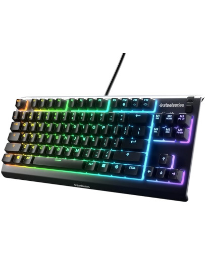 SteelSeries Apex 3 TKL žična RGB igralna tipkovnica črne barve z US postavitvijo QWERTY