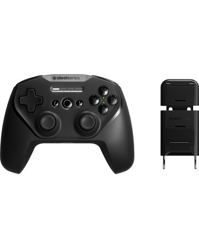 SteelSeries Stratus+ brezžični igralni plošček črne barve za PC in mobilne telefone