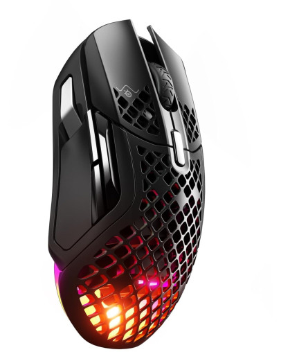 SteelSeries Aerox 5 brezžična RGB igralna miška črne barve