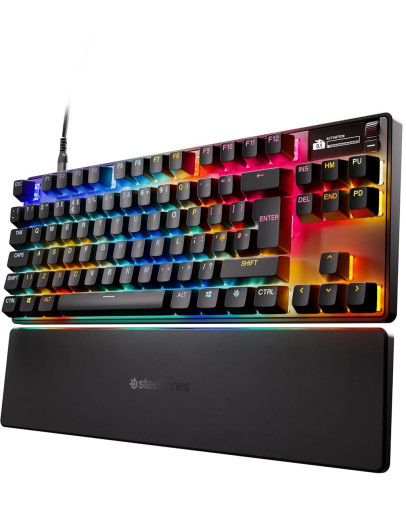 SteelSeries Apex Pro TKL Gen 3 žična igralna tipkovnica črne barve z magnetnimi stikali in UK postavitvijo QWERTY