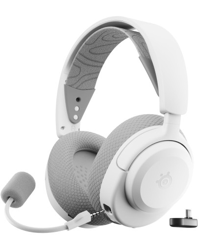 SteelSeries Arctis Nova 3X brezžične igralne slušalke bele barve za PC & igralne konzole & mobilne telefone