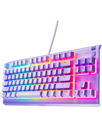 SteelSeries Apex 3 TKL RGB igralna tipkovnica vijolične barve z UK postavitvijo QWERTY