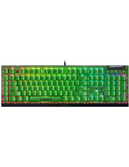 Razer BlackWidow V4 X Minecraft Edition US žična tipkovnica z zelenimi stikali