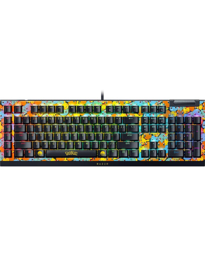 Razer BlackWidow V4 X Pokemon Kanto Starters Edition US žična tipkovnica z zelenimi stikali