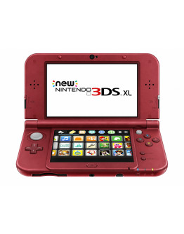 Obnovljen Nintendo NEW 3DS XL metalno-rdeče barve 64GB z Luma3DS + 2 leti garancije