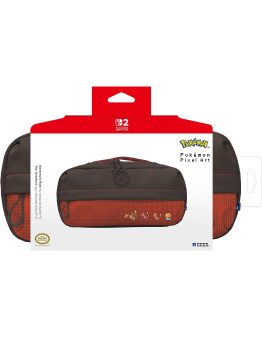 Hori Adventure Pack Pokemon Pixel Red ramenska torba rdeče barve za Nintendo Switch 1 & 2