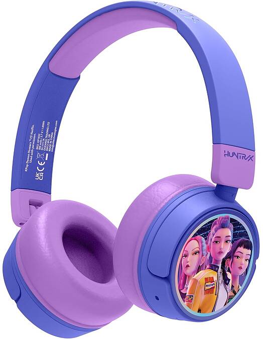 KPOP Demon Hunters Huntrix Faces otroške brezžične slušalke vijolične barve za Switch & PC & mobilne telefone OTL