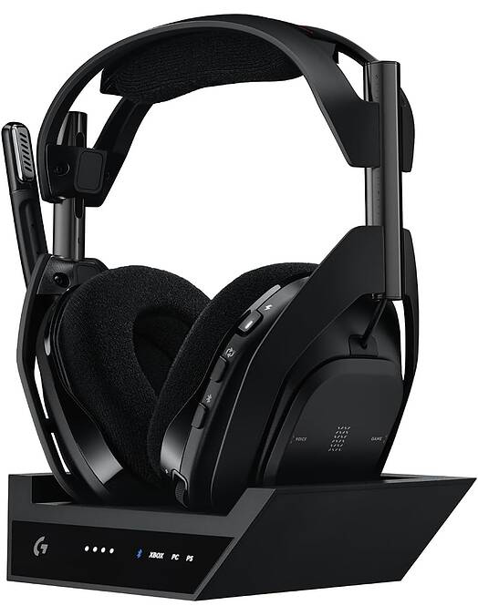 Logitech G Astro A50 X Lightspeed brezžične slušalke z bazno postajo črne barve za PC & igralne konzole