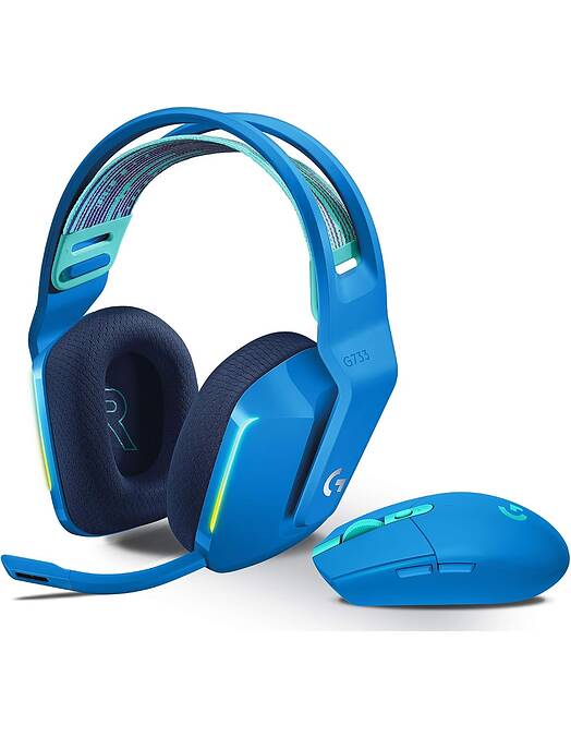 Logitech G brezžični komplet igralne miške G305 in slušalk G733 Lightspeed modre barve