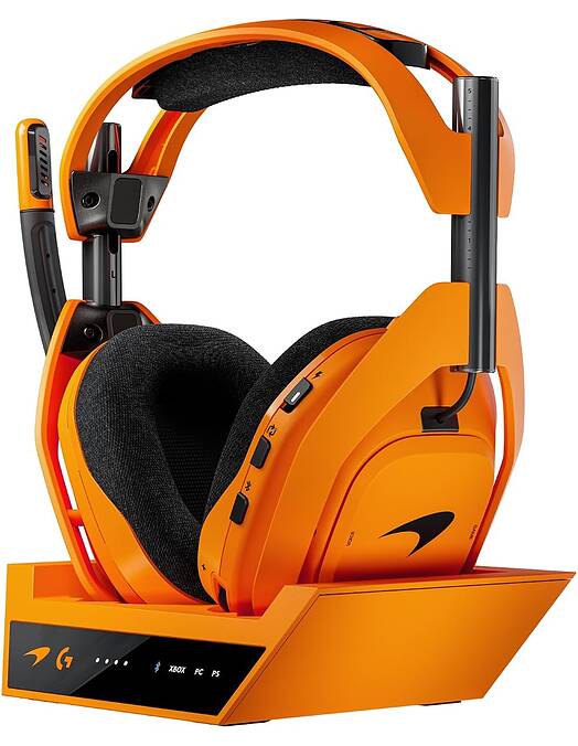 Logitech G Astro A50 X Lightspeed McLaren Edition brezžične igralne slušalke z bazno postajo za PC & PS5 & Xbox