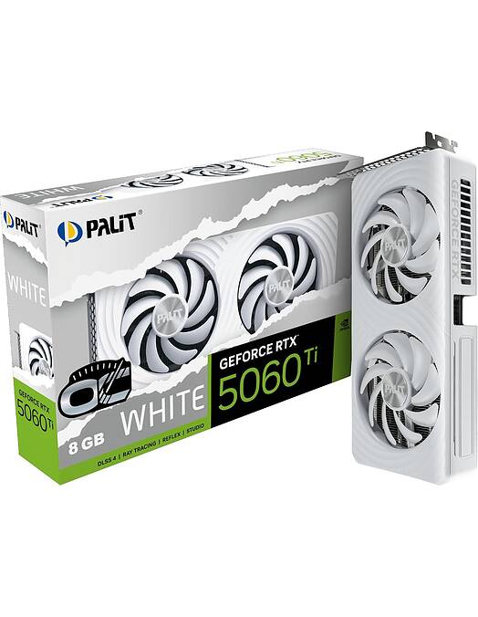Palit GeForce RTX 5060 Ti OC 8GB GDDR7 grafična kartica bele barve
