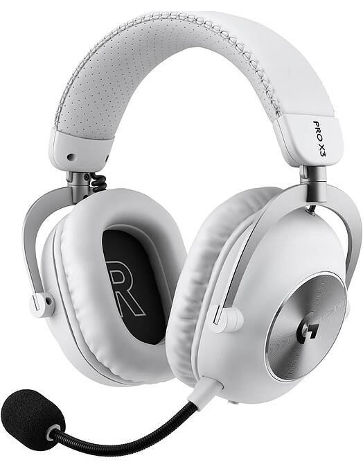 Logitech G Pro X 3 Lightspeed brezžične igralne slušalke bele barve