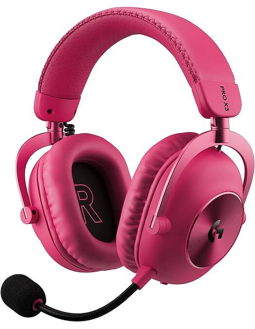 Logitech G Pro X 3 Lightspeed brezžične igralne slušalke magentne barve