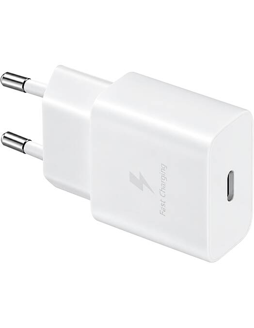 Samsung stenski polnilec z enim USB-C vhodom 15W bele barve EP-T1510EWE (OEM pakiranje)
