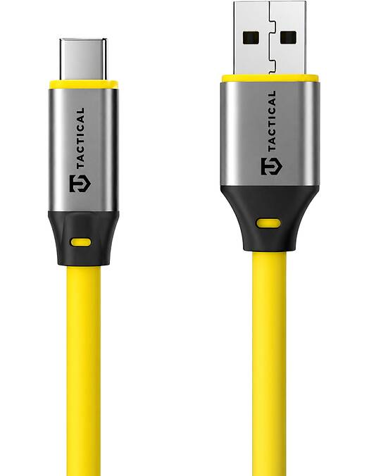 Tactical Fat Man 2.0 USB-A v USB-C kabel 15W rumene barve dolžine 1m