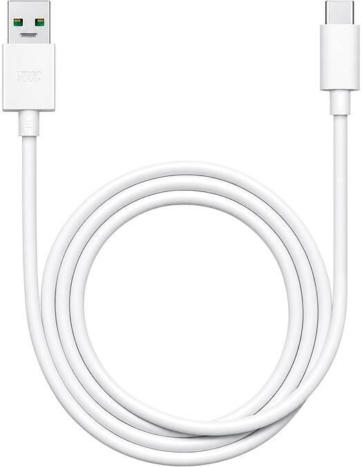 Oppo USB-A v USB-C kabel 65W bele barve dolžine 1m DL129