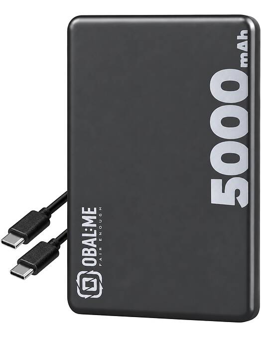 Obal Me MagNetix magnetna brezžična prenosna baterija 5000mAh črne barve