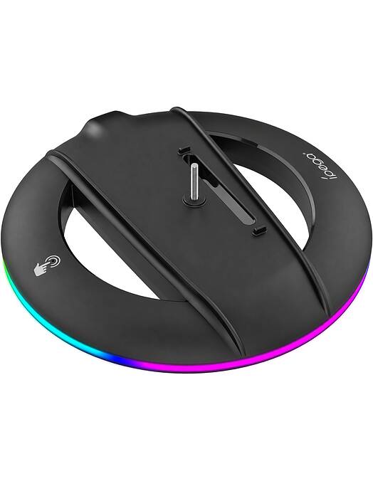 PlayStation 5 pokončno stojalo z RGB osvetlitvijo črne barve za PS5 Slim & PS5 Pro iPega