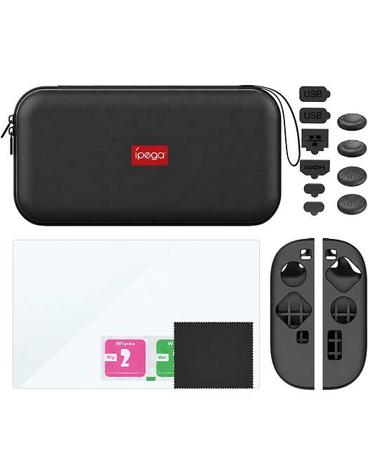 Nintendo Switch 2 tanek komplet dodatkov 9v1 s torbico in zaščitnim steklom iPega