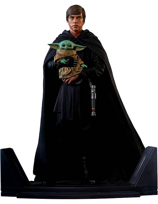 Star Wars The Mandalorian Luke Skywalker in Grogu zbirateljski kip 25cm