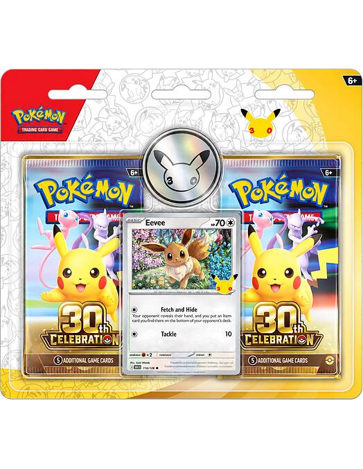 Pokemon TCG 30th Celebration komplet 2 paketov igralnih kart