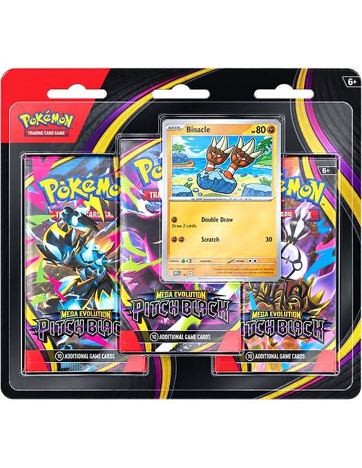 Pokemon TCG Pitch Black Binacle Blister komplet 3 paketov igralnih kart