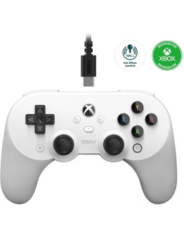 8BitDo Pro 2 žični igralni plošček za Xbox bele barve