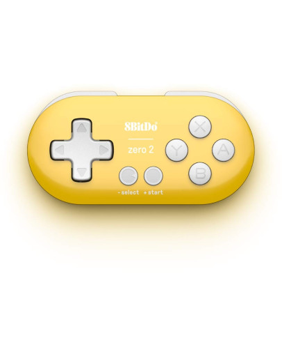 8BitDo Zero 2 mini Bluetooth igralni plošček rumene barve