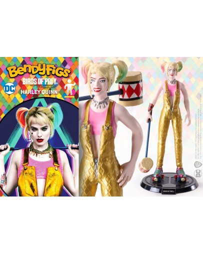 Bendyfig DC Birds of Prey Harley Quinn with Mallet figurica Noble Collection