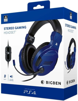 BigBen gaming žične slušalke v3 modre barve za PS4 & PS5