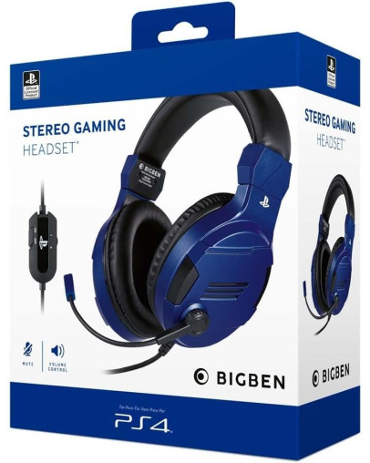 BigBen gaming žične slušalke v3 modre barve za PS4 & PS5