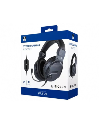 BigBen gaming žične slušalke v3 titanium barve PS4 & PS5