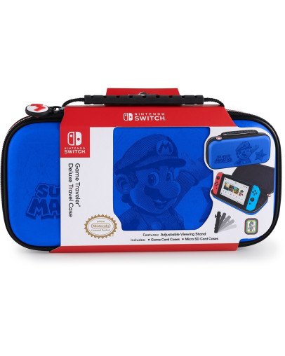 BigBen Mario Kart potovalna torbica za Nintendo Switch modre barve