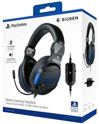 BigBen žične slušalke črne barve za PS4 & PS5